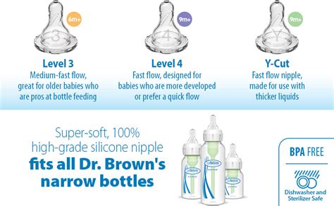 dr browns bottle nipples|Dr. Browns Original Nipple, Level 4 (9m+), 6 Count